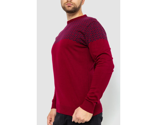 Светр чоловічий, колір бордово-синій, 161R898