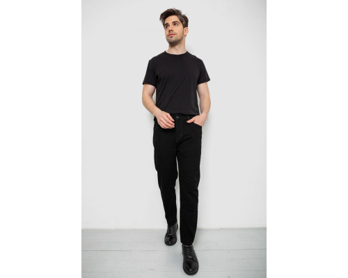 Джинси чоловічі однотонні, колір чорний, 244R8527-1