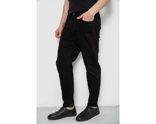 Джинси чоловічі однотонні, колір чорний, 244R8527-1