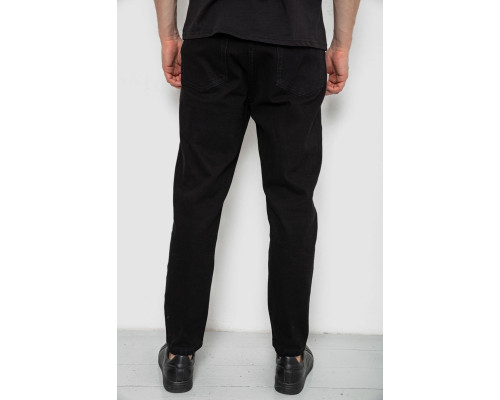 Джинси чоловічі однотонні, колір чорний, 244R8527-1