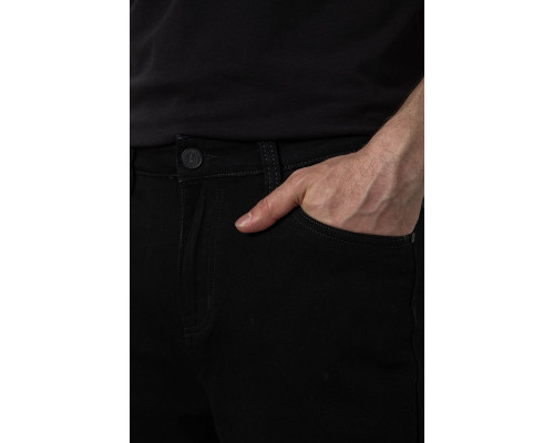 Джинси чоловічі однотонні, колір чорний, 244R8527-1