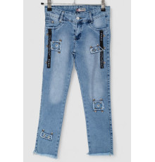 Джинси для дівчаток, колір блакитний, 247R10050