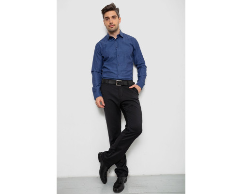 Сорочка чоловіча з довгим рукавом, колір синій, 214R838