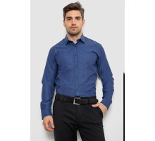 Сорочка чоловіча з довгим рукавом, колір синій, 214R838