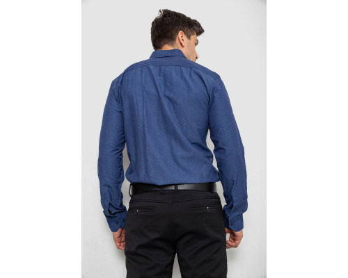 Сорочка чоловіча з довгим рукавом, колір синій, 214R838