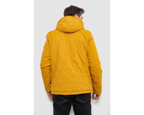Куртка чоловіча демісезонна з капюшоном, колір жовтий, 244RL9159AL