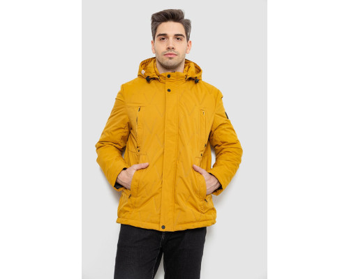 Куртка чоловіча демісезонна з капюшоном, колір жовтий, 244RL9159AL