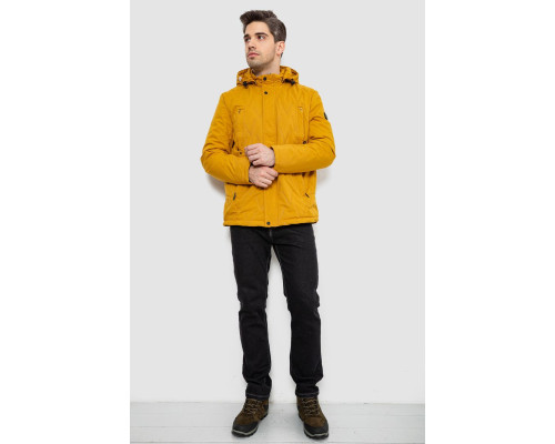 Куртка чоловіча демісезонна з капюшоном, колір жовтий, 244RL9159AL