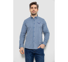 Сорочка чоловіча в смужку, колір сіро-блакитний, 186RM01