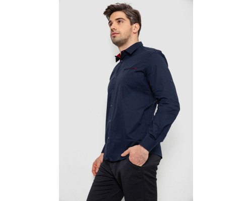 Сорочка чоловіча, колір темно-синій, 214R7186