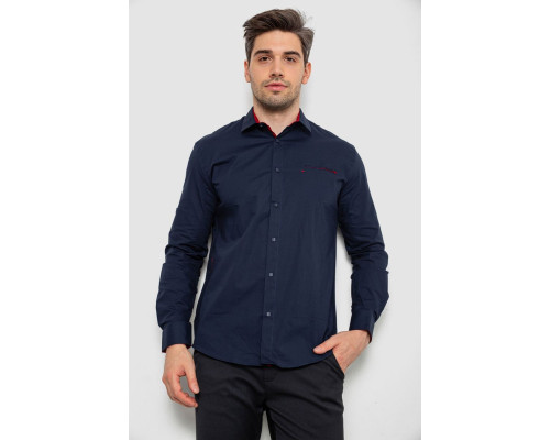 Сорочка чоловіча, колір темно-синій, 214R7186