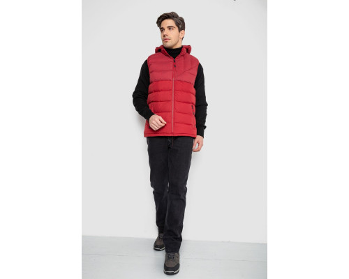 Жилетка чоловіча демісезонна, колір бордовий, 244RC666