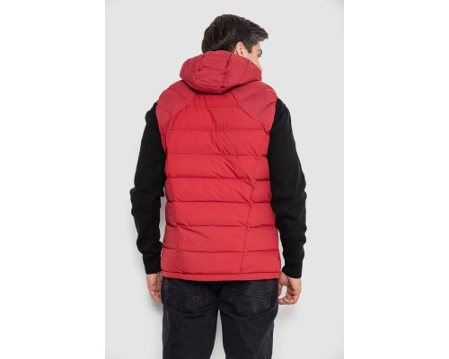 Жилетка чоловіча демісезонна, колір бордовий, 244RC666