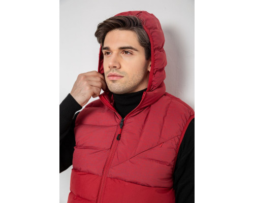 Жилетка чоловіча демісезонна, колір бордовий, 244RC666