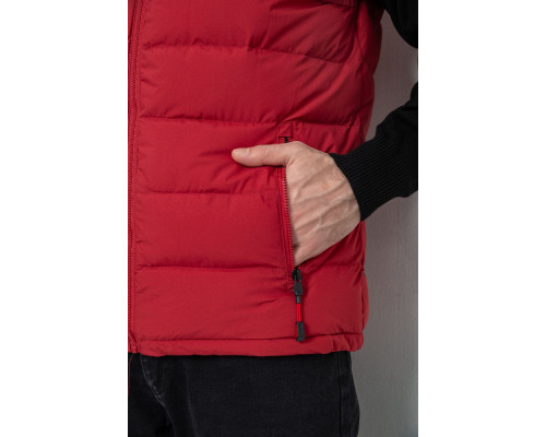 Жилетка чоловіча демісезонна, колір бордовий, 244RC666