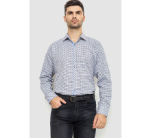 Сорочка чоловіча в клеку байкова, колір сіро-білий, 214R39-33-007