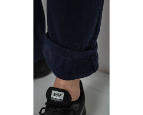 Спортивні штани чоловічі на флісі, колір синій, 244R41715