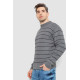 Светр чоловічий в смужку, колір сірий, 161R1057