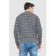 Светр чоловічий в смужку, колір сірий, 161R1057