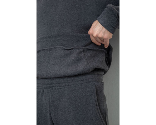 Спорт костюм чоловічий на флісі, колір темно-сірий, 177R235