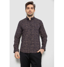 Сорочка чоловіча з принтом, колір коричневий, 186R6053