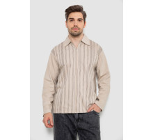 Кофта чоловіча на блискавці в смужку, колір світло-бежевий, 238R123
