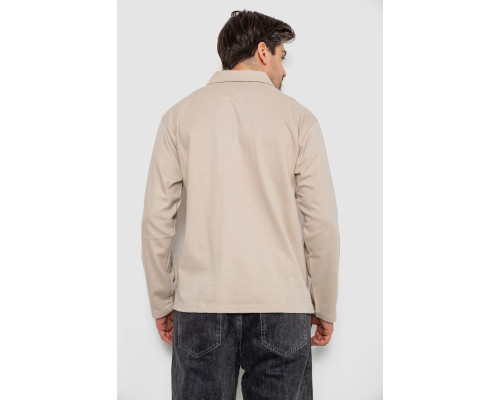 Кофта чоловіча на блискавці в смужку, колір світло-бежевий, 238R123