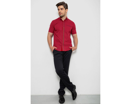 Сорочка чоловіча з принтом, колір бордовий, 214R7017