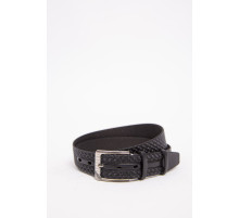 Чорний чоловічий ремінь, з класичною пряжкою, 196R35U1W79