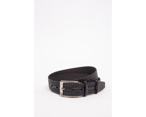 Чорний чоловічий ремінь, з класичною пряжкою, 196R35U1W79