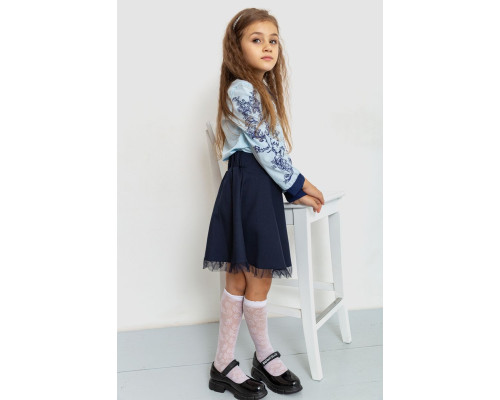 Блузка ошатна для дівчаток, колір синьо-блакитний, 172R026