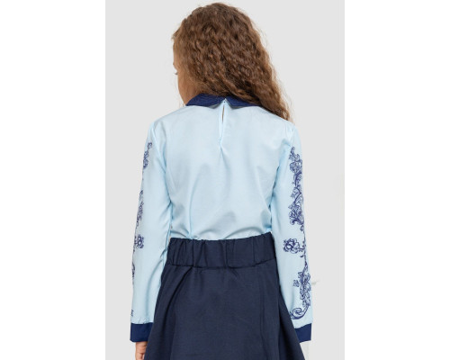 Блузка ошатна для дівчаток, колір синьо-блакитний, 172R026
