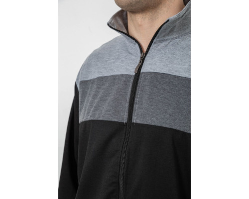 Спортивний костюм чоловічий, колір чорно-сірий, 244R9160