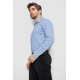 Сорочка чоловіча однотонна з принтом, колір блакитний, 186R6918-3