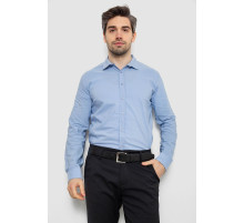 Сорочка чоловіча однотонна з принтом, колір блакитний, 186R6918-3