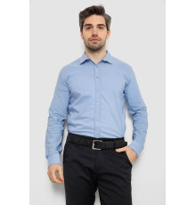 Сорочка чоловіча однотонна з принтом, колір блакитний, 186R6918-3