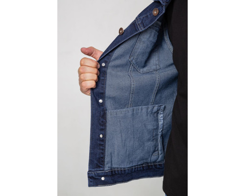 Куртка чоловіча джинсова, колір темно-синій, 244RMA005