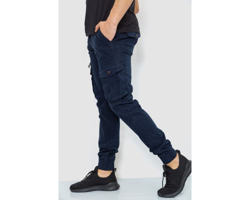 Штани карго чоловічі, колір темно-синій, 244R2073