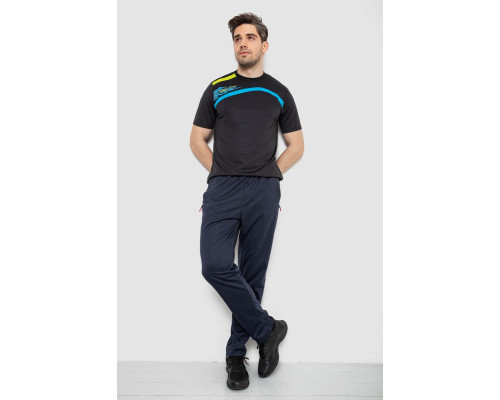 Спорт штани чоловічі, колір темно-синій, 244R41734