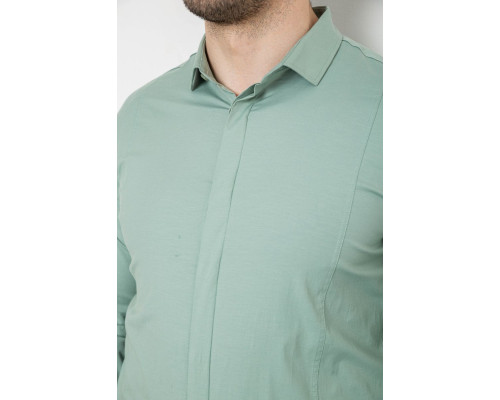 Сорочка чоловіча однотонна, колір оливковий, 186R2100