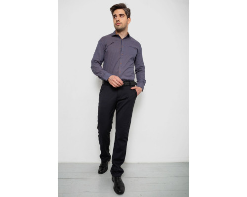 Сорочка чоловіча з принтом, колір синій, 214R7044