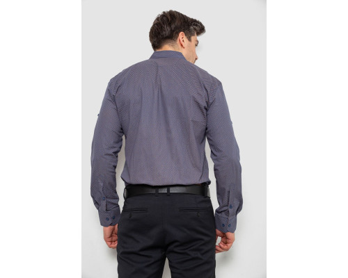 Сорочка чоловіча з принтом, колір синій, 214R7044