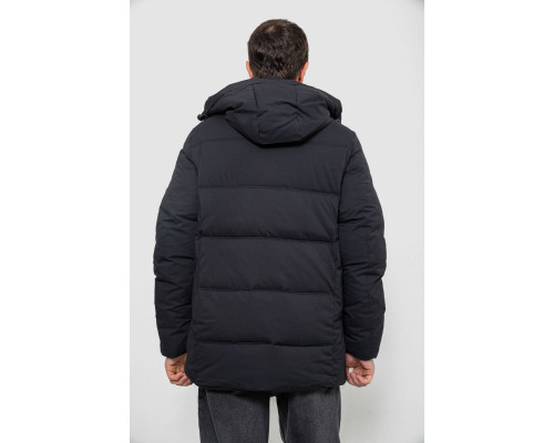 Куртка чоловіча зимова подовжена, колір чорний, 241R2022-21