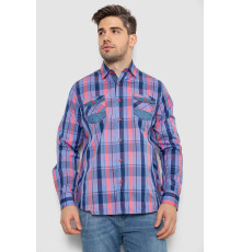 Сорочка чоловіча в клітинку, колір блакитний, 214R0746