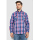 Сорочка чоловіча в клітинку, колір блакитний, 214R0746