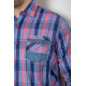 Сорочка чоловіча в клітинку, колір блакитний, 214R0746