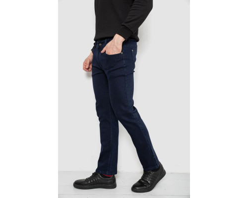 Джинси чоловічі однотонні Straight, колір синій, 244R1048