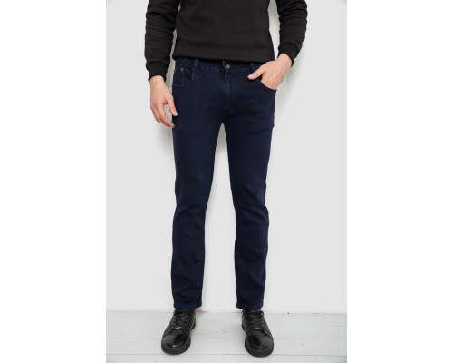 Джинси чоловічі однотонні Straight, колір синій, 244R1048