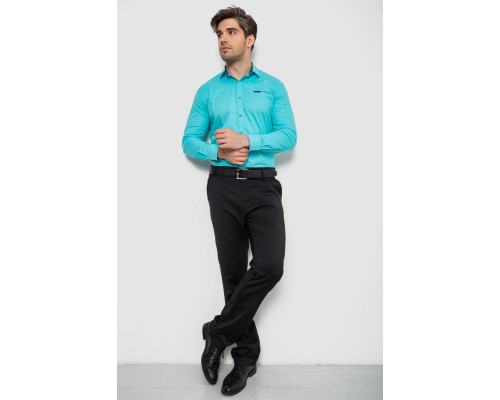 Сорочка чоловіча, колір бірюзовий, 214R7008