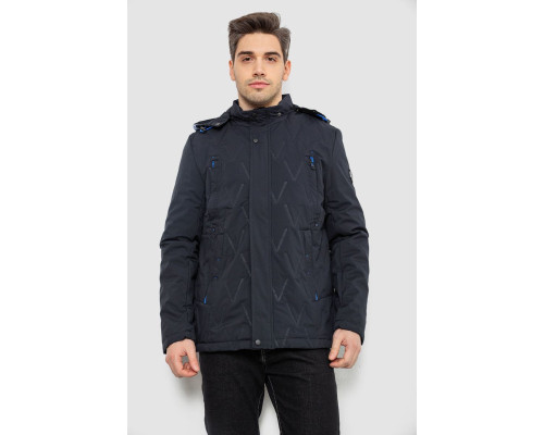 Куртка чоловіча демісезонна з капюшоном, колір синій, 244RL9159AL